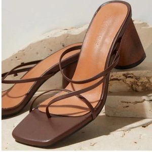 Cult avenue Willow Strappy Mule Choc Brown size EU 39/ US size 8